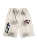 Top Tier Washed Graphic Shorts — Cloud Grey