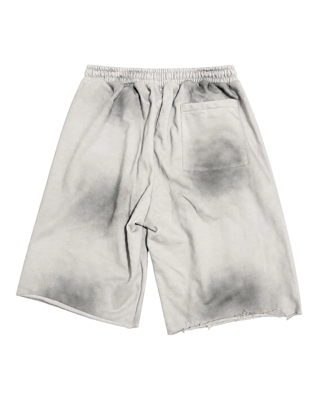 Top Tier Washed Graphic Shorts — Cloud Grey