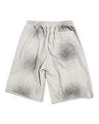 Top Tier Washed Graphic Shorts — Cloud Grey